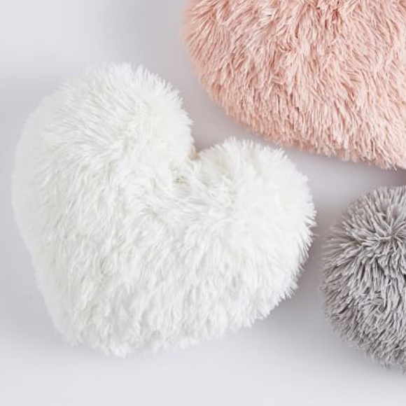 Pottery Barn Teen Other - Pottery Barn Fluffy Luxe Heart Pillow